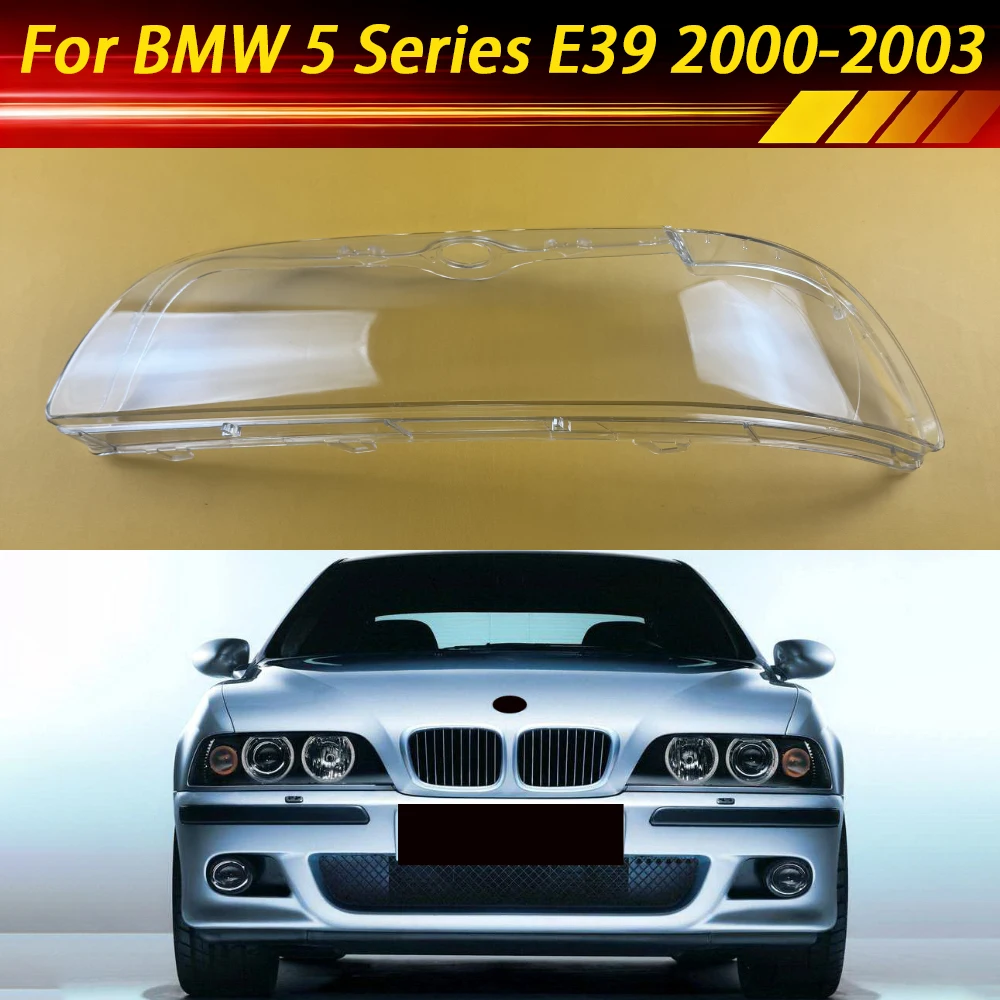 

Для BMW 5 серии E39 520 525 528 530 2000-2003 (с отверстием) Прозрачная крышка фары, плафон, корпус фары, линза из плексигласа