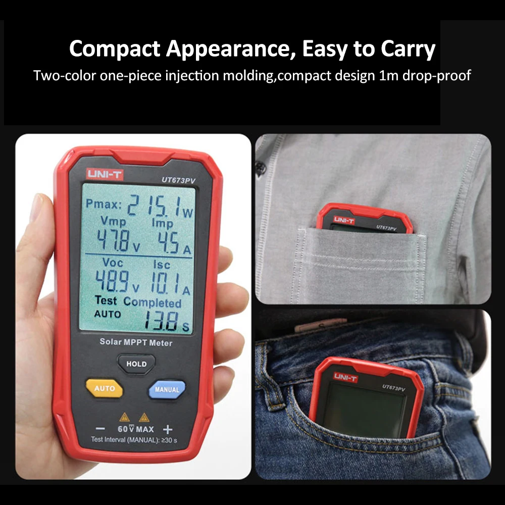 UT673PV Solor MPPT Meter 5 ~ 800 W PV Modul Maximale Leistung Tester Peak Open Circuit Spannung Kurzschluss Strom Pmax Lmp Test