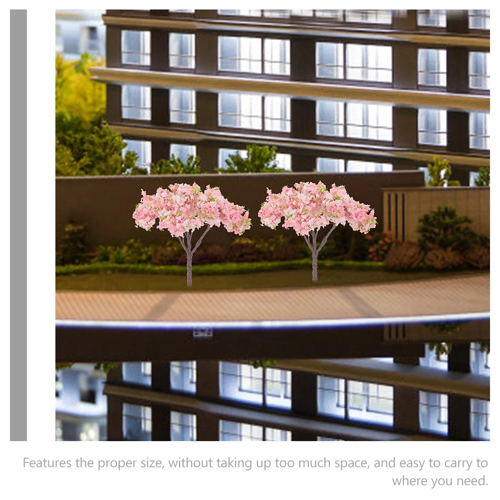 8 шт. мини-декор вишни, реалистичные песочные настольные деревья для пейзажа своими руками, искусственная зелень для пейзажа поезда, мини