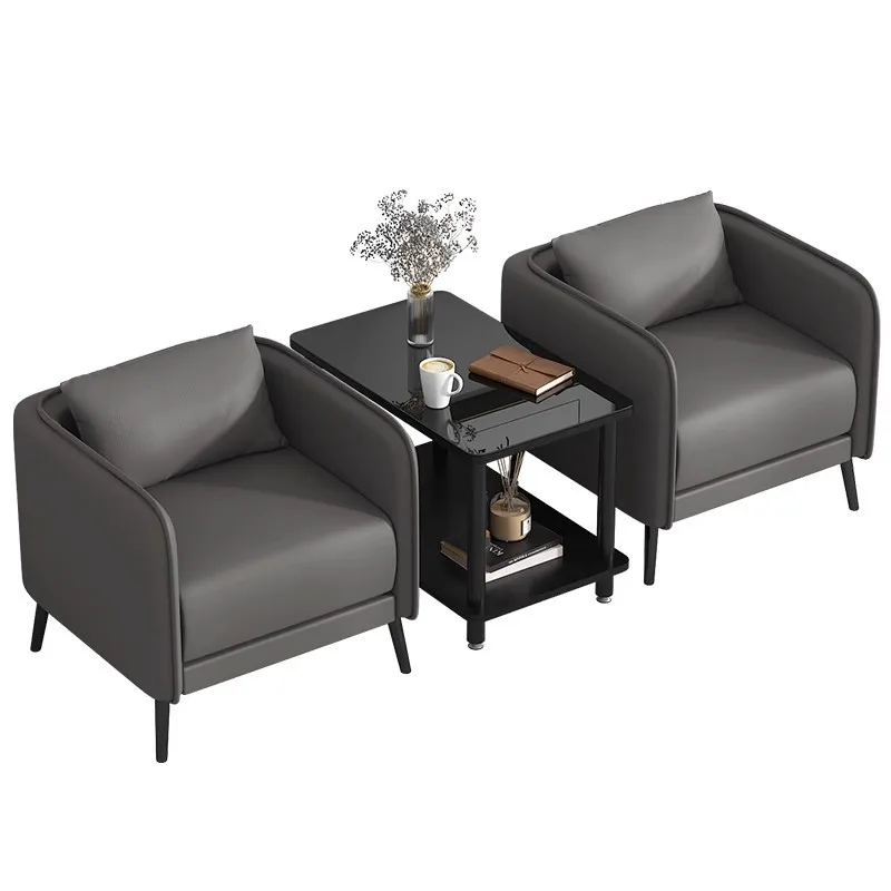 Single sofa coffee table combination lounge area Reception business meeting Guest sofa chair 4S shop Hotel lobby