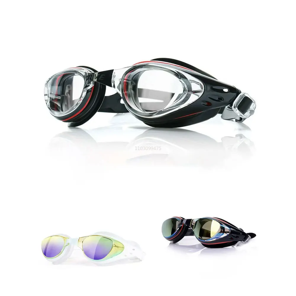 

Очки для плавания, силиконовые водонепроницаемые противотуманные очки для плавания с гальваническим покрытием высокой четкости для мужчин и женщин, очки для подводного плавания