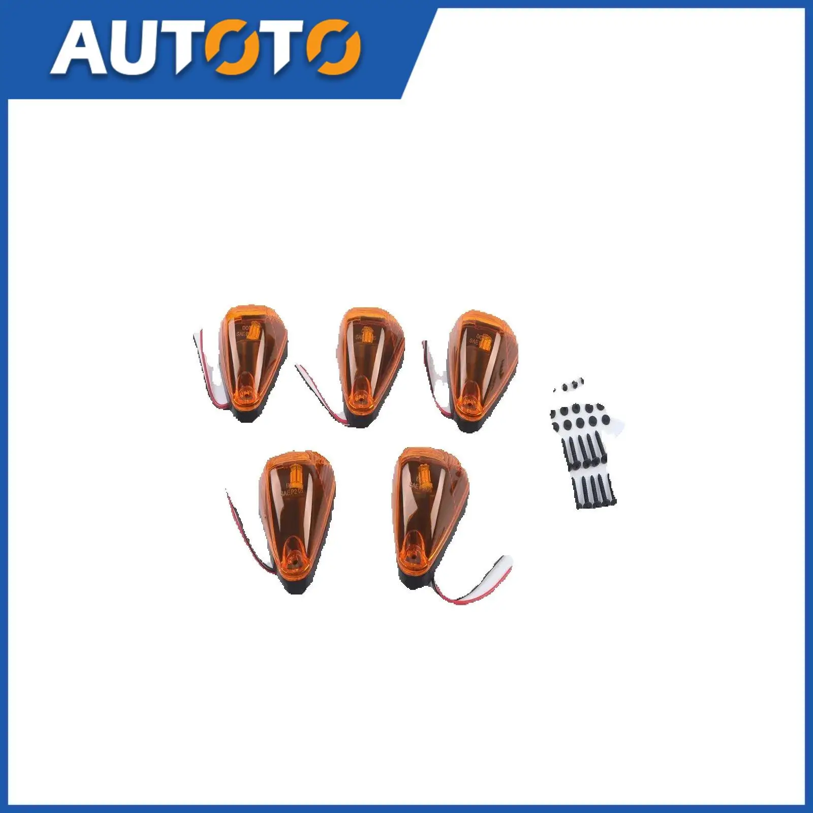 

5 шт. Янтарные светодиодные габаритные фонари на крыше кабины для Ford F250 F350 F450 1999-2016 Super Duty, прямая замена