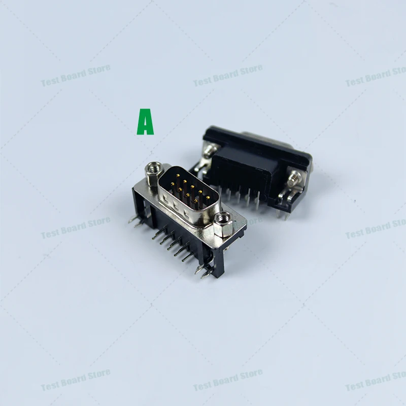 1piece DR9/DR15 male female 9P/15P solder board plug-in 90 ° right angle bent pin connector serial VGA socket serial adapter