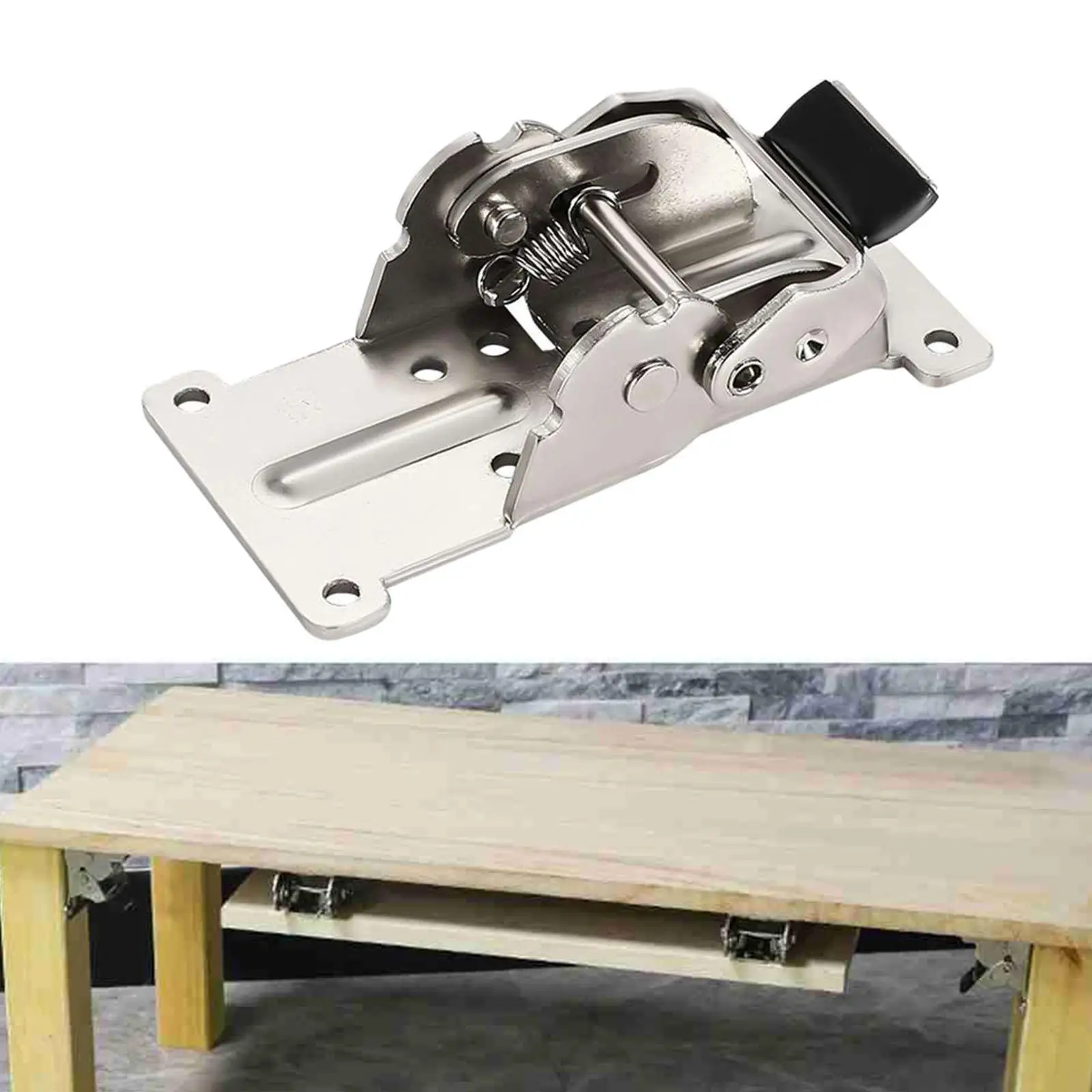 Self Locking Hinge, 0/90/180 Degrees, Hardware Folding Hinge Lock Extension Support for Tables Beds