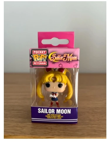 FUNKO POP Anime japonés Sailor Moon & Sailor Chibi Moon llavero de bolsillo juguete figura de acción juguetes coleccionables para niños regalo