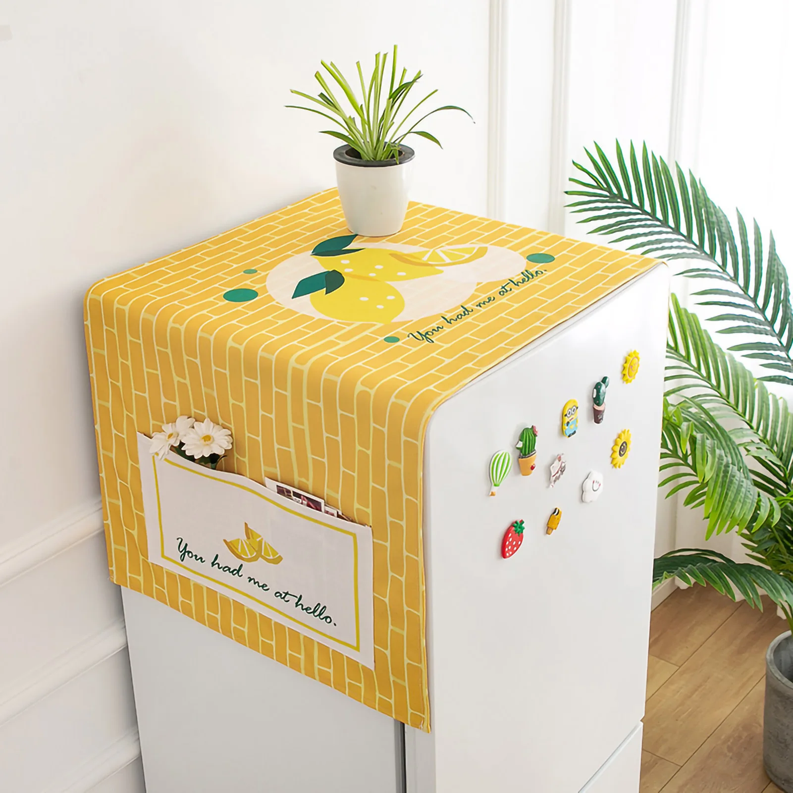 

Cotton Linen Dust Protection Cover Fabric Cloth Waterproof General Covers Towel For Home Appliance Refrigerator