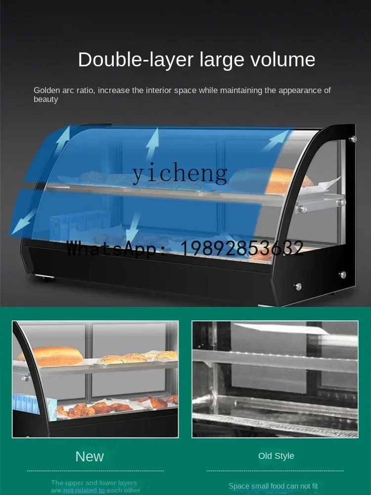

Fried Chicken Burger Heated Display Cabinet Deli Cabinet Constant Temperature Heating Egg Tart Steamed Stuffed