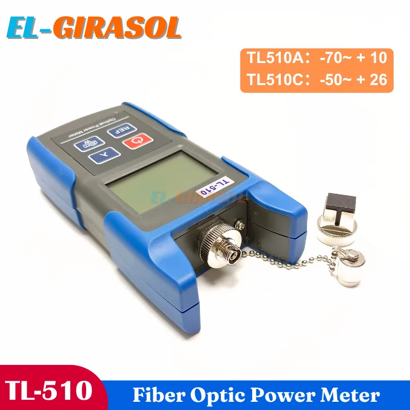 Handheld TL-510 Mini OPM Optical Power Meter with SC/FC/ST  interfac -70~+10dBm / TL510C -50~+26dBm Fiber optic tester FTTH