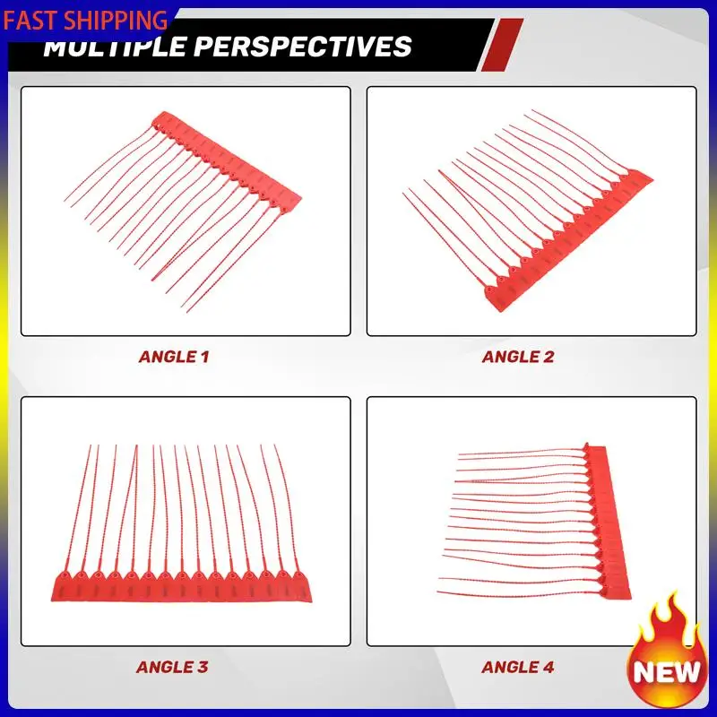 Hot Trend-1000 Pcs Plastic Tamper Seals Security Tags Seals Safety Numbered Zip Ties Labels