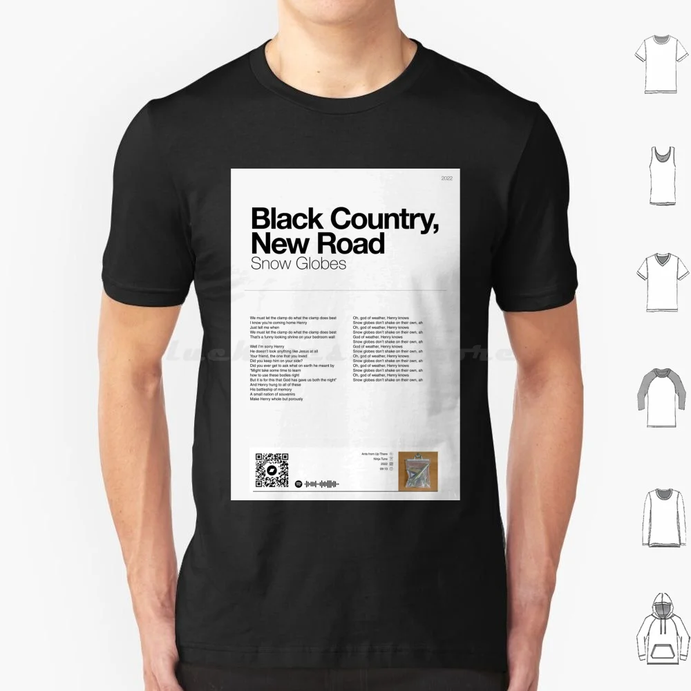 Snow Globes ? Black Country New Road Poster T Shirt Big Size 100% Cotton Black Country Ants First Time Up There New Way Squid