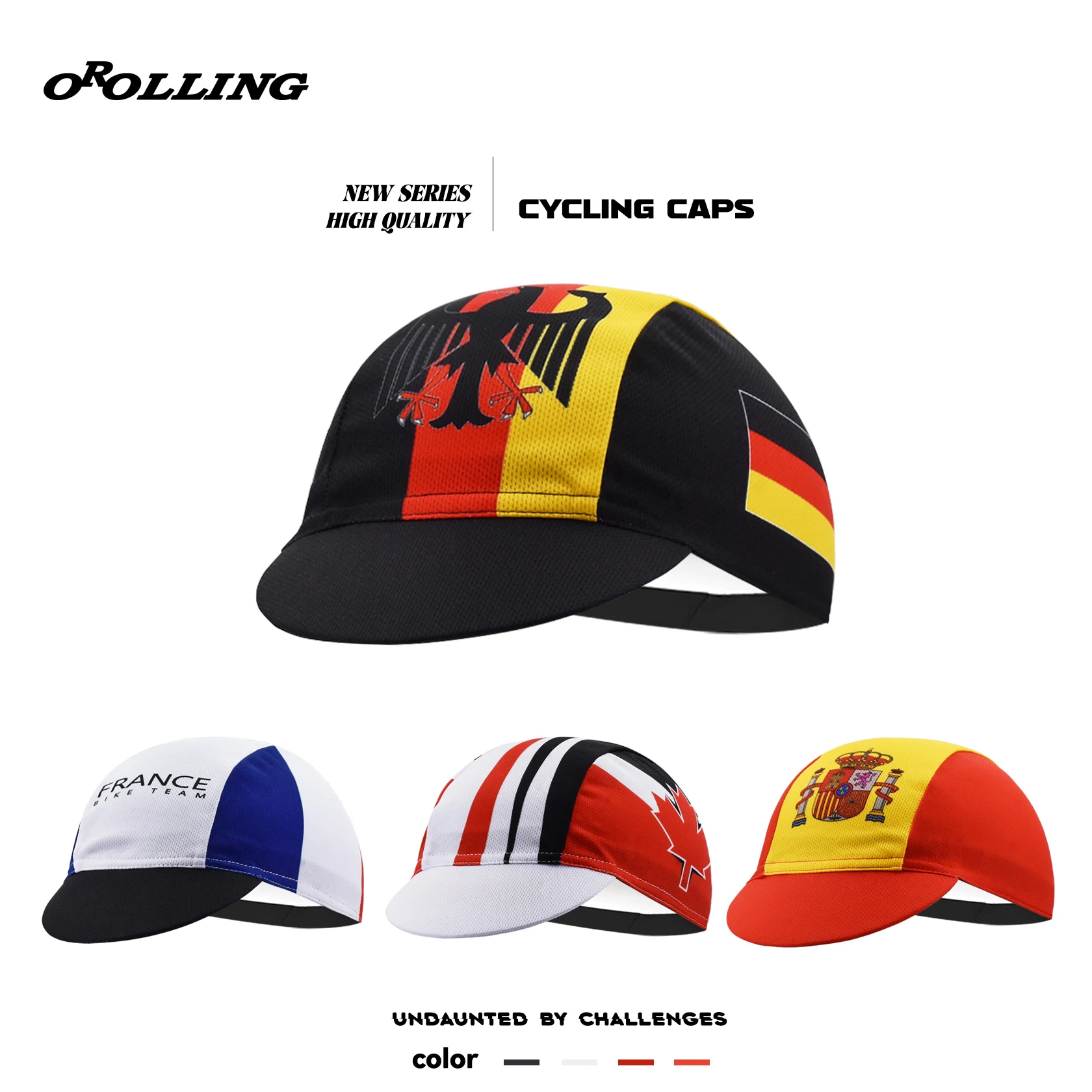 Multi Styles Bike Spain Germany Canada France New Classical Cycling Caps OSCROLLING Gorra Ciclismo Unisex