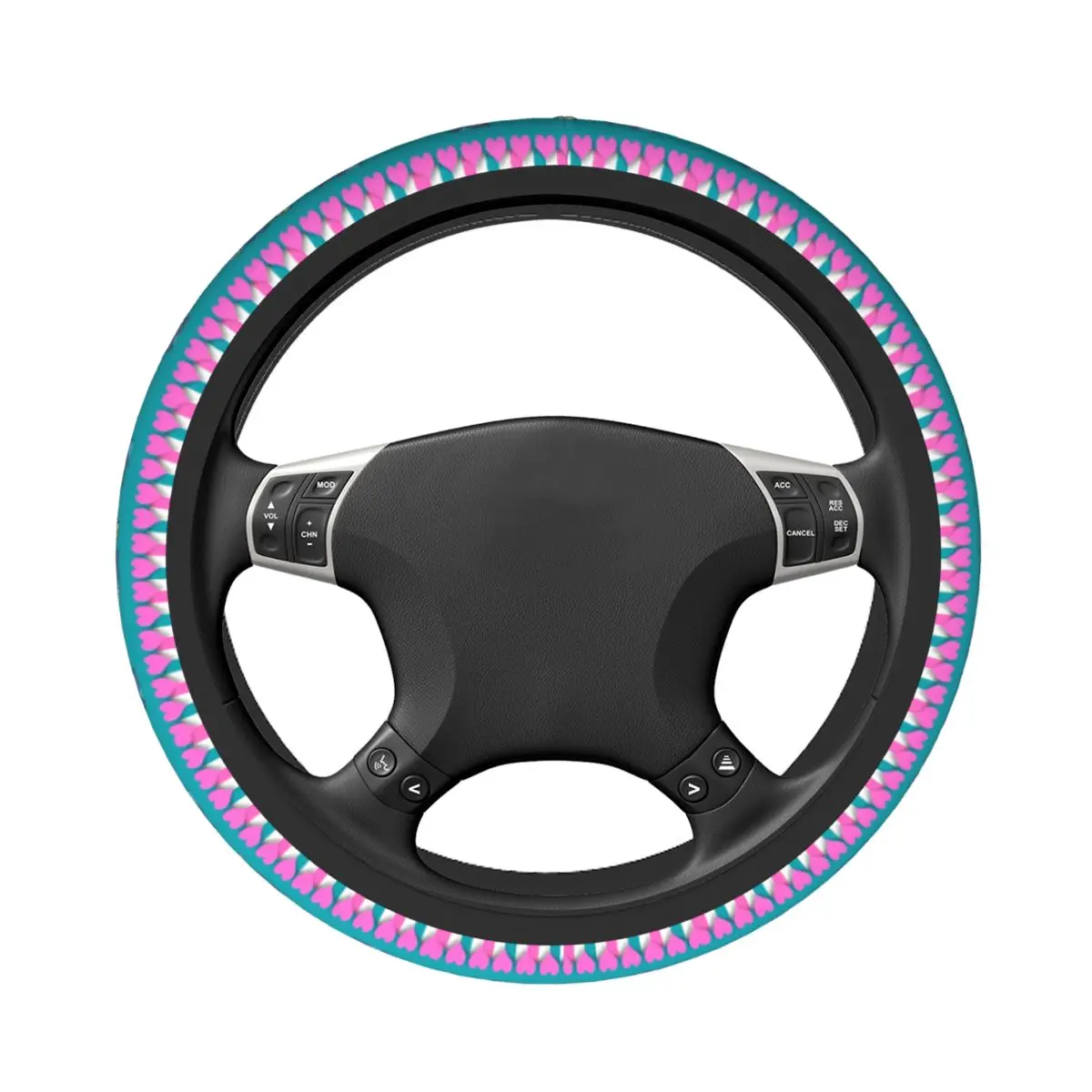 Stitchs Stripe Car Steering Wheel Cover 37-38 Soft Suitable Car-styling Car Accessories