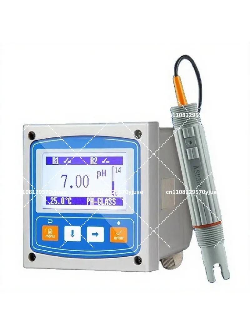Industrial pH ORP Analyzer 4-20mA Online Water Controller, Redox Potential Monitor for Aquaculture, Wastewater