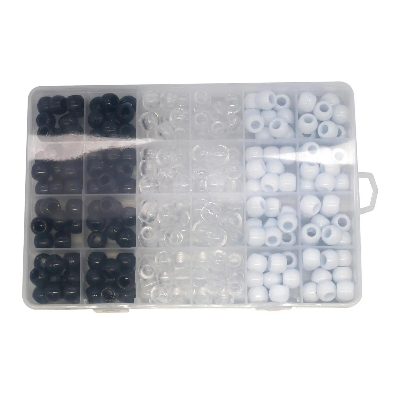240pcs Mixed Colored Resin Beads Loose Hair Braid Beads Assorted with