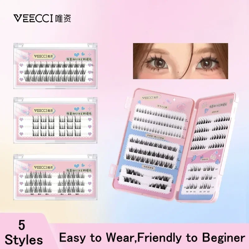 

VEECCI False Eyelashes Manga Reusable Natural Thick Long Fluffy Lashes Extension Applicator Enlarge Eyes Beauty Tool