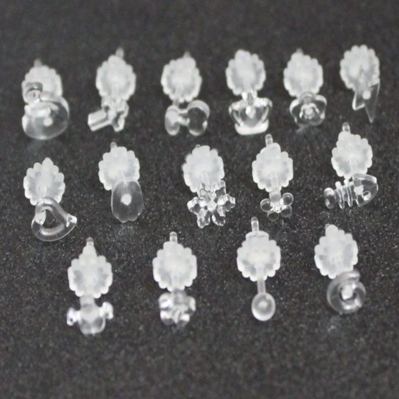 30PCS Hypoallergenic Silicone Stud Earrings Posts Pins with Earrings Back Stopper Earrings Findings DIY Jewelry Making