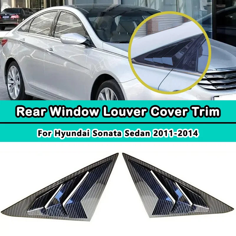 

Car Glass Louver Shutter Cover Trim For Hyundai Sonata 2011 2012 2013 2014 Exterior Window Side Door Panel ABS Auto Accessories