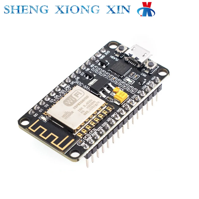 

5pcs/Lot NodeMcu Lua WIFI IoT Development Board based on ESP8266 CP2102 CH9102X Black Capacitor