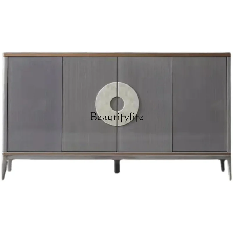 

NEW American solid wood dining side porch cabinet against the wall Modern simple locker