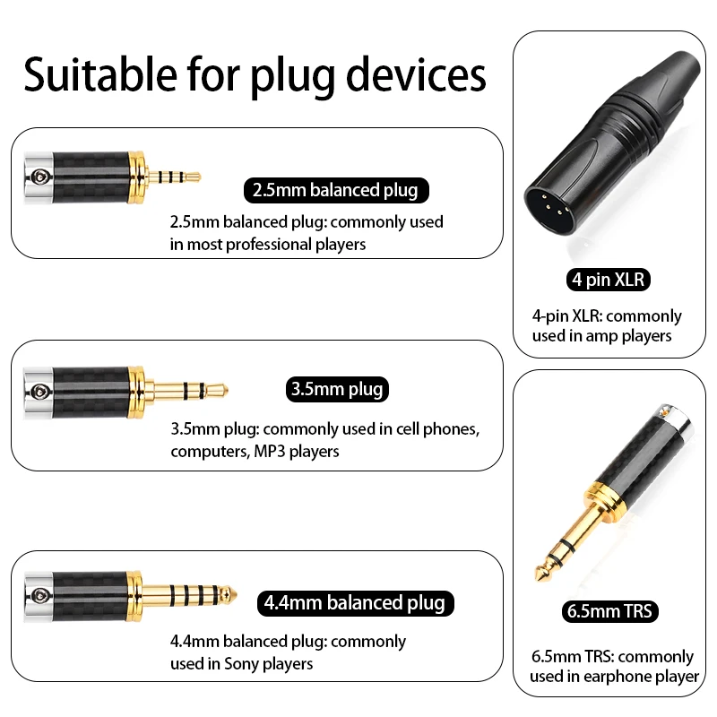 ATAUDIO-cable de audio OCC de 16 núcleos para auriculares, Cable de actualización HIFI plateado, conector gris BlackMMCX/2 pines para TRN Kirin VX pro TA1