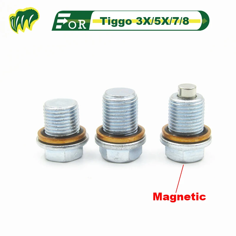 For Chery Tiggo 3X/5X/7/8 JETOUR X70 X90 COWIN karry K50/K60 Oil Drain Plug Magnetic Sump Drain Nut Oil Drain Bolt