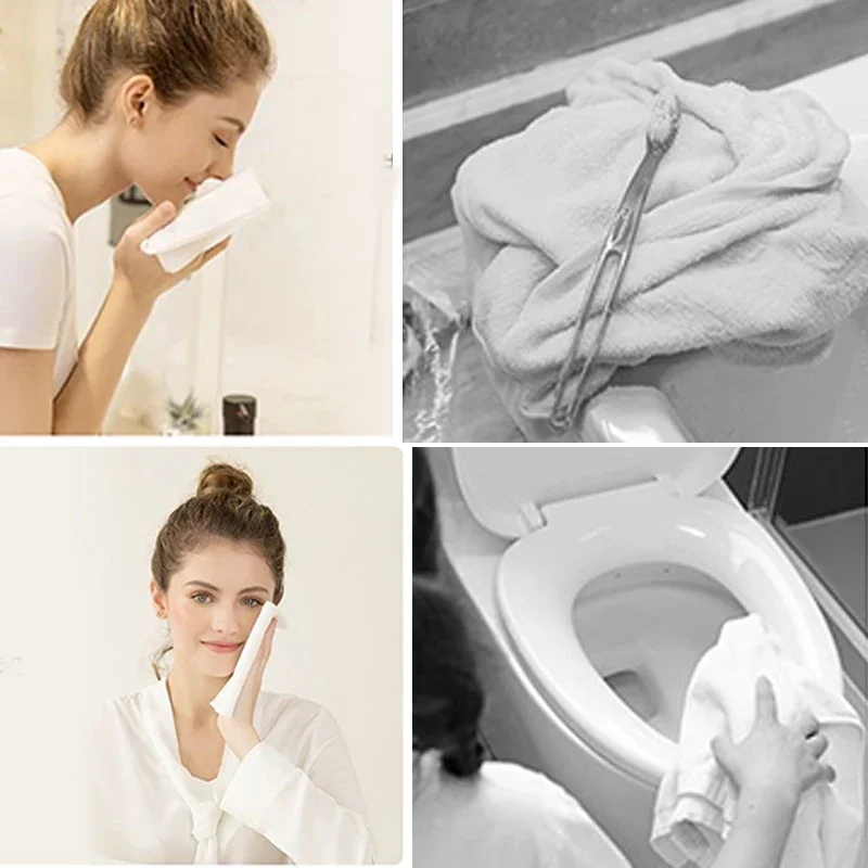 50PCS Compressed Towels Travel In Compressed Bag Suitable For Sensitive Skin Cotton Cleansing Towel Disposable Face Pack