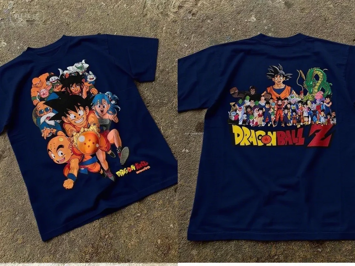 تي شيرت دراغون بول قطني بأكمام قصيرة فضفاض كبير الحجم كاجوال رياضي للياقة البدنية أنيمي لطيف بلايز ملابس هاراجوكو للرجال