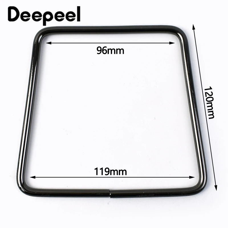 1/2 Stuks Deepeel 12 Cm Metalen Vierkante Ring Tassen Handvatten Portemonnee Frame Kus Sluiting Diy Handtas Vervanging handvat Geweven Tas Accessoires