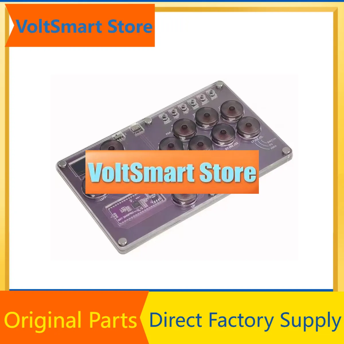 VoltSRP2040 Raspberry Pi Street Fighter 6 Tekken Game Covered Punk PS4 Joystick Axis SKY2040 Fighting Keyboard
