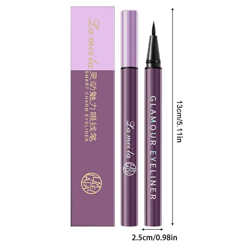 Eyeliner liquido impermeabile punta Fine impermeabile donna rivestimenti per occhi neri cosmetici per principianti ad asciugatura rapida abbigliamento lungo portatile