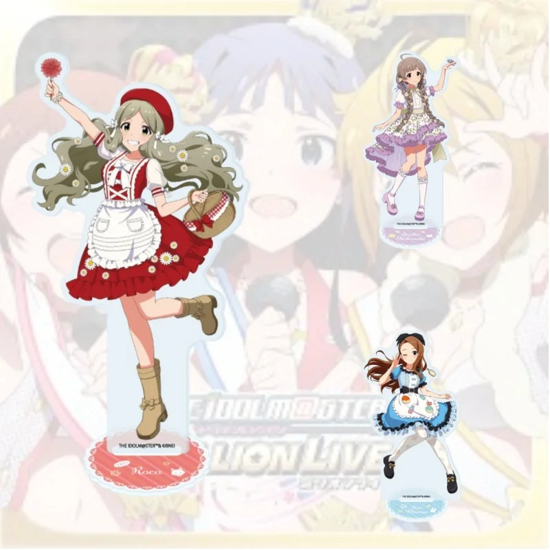 Mirai Kasuga Shizuka Mogami Tsubasa Ibuki Kawaii Anime THE IDOLM@STER MILLION LIVE! Soporte acrílico de escritorio para llaveros, regalos y juguetes