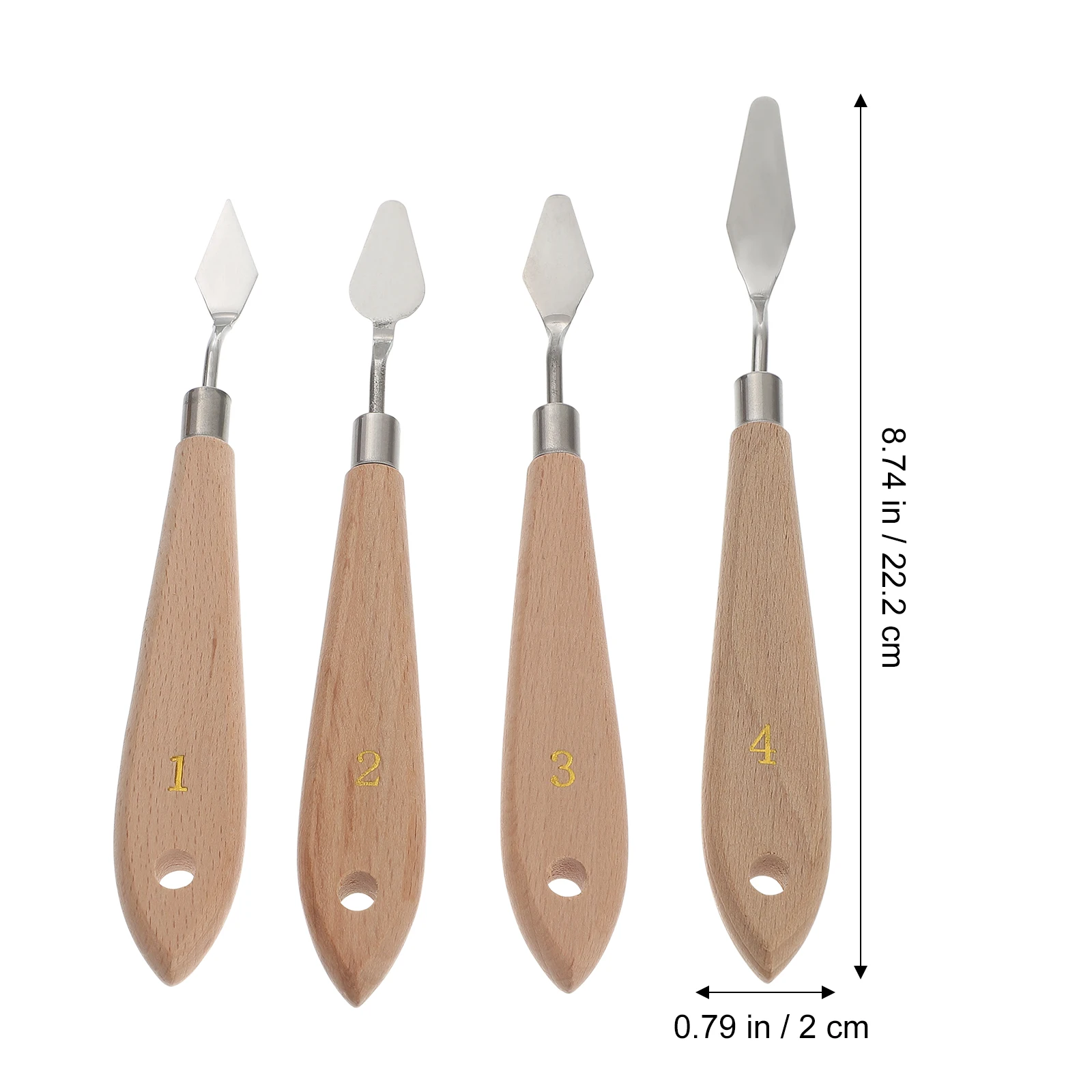 

4 Pcs Painting Knives High Quality Plastic Blades Canvas Art Spatula Set Mixing Painting Spatula Set Tools Student