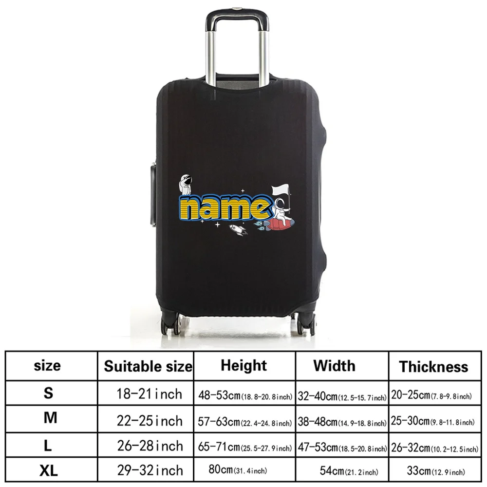Customized Name New Luggage Cover Protective Case Washable Travel Accessories 18-32inch Trolley Box Suitable Reusable