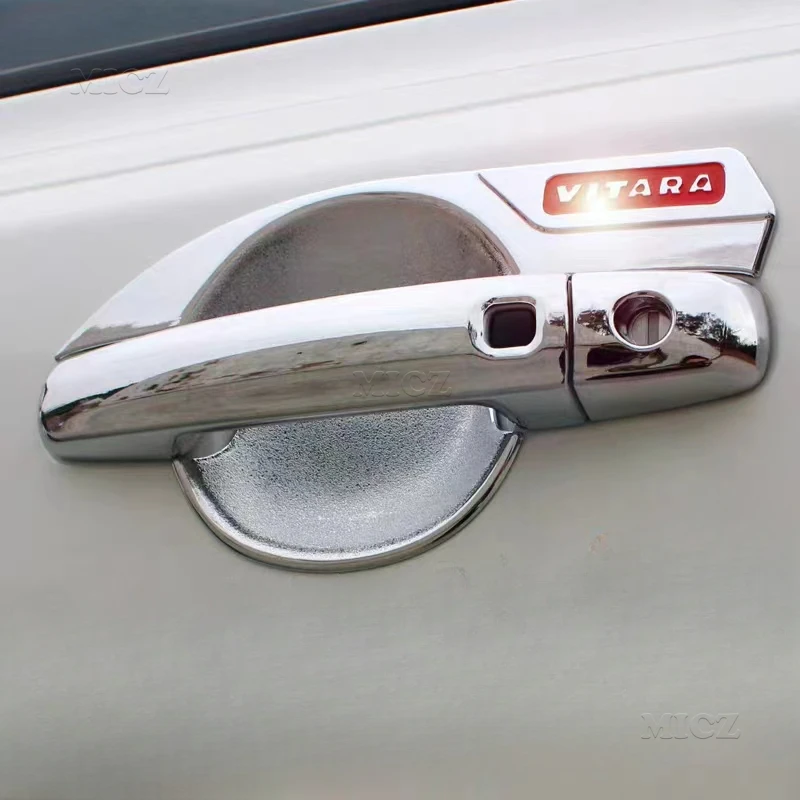 

For Suzuki Vitara 2015-2022 Car Door Handle Bowl Covers ABS Chrome Accessories Stickers Car Styling