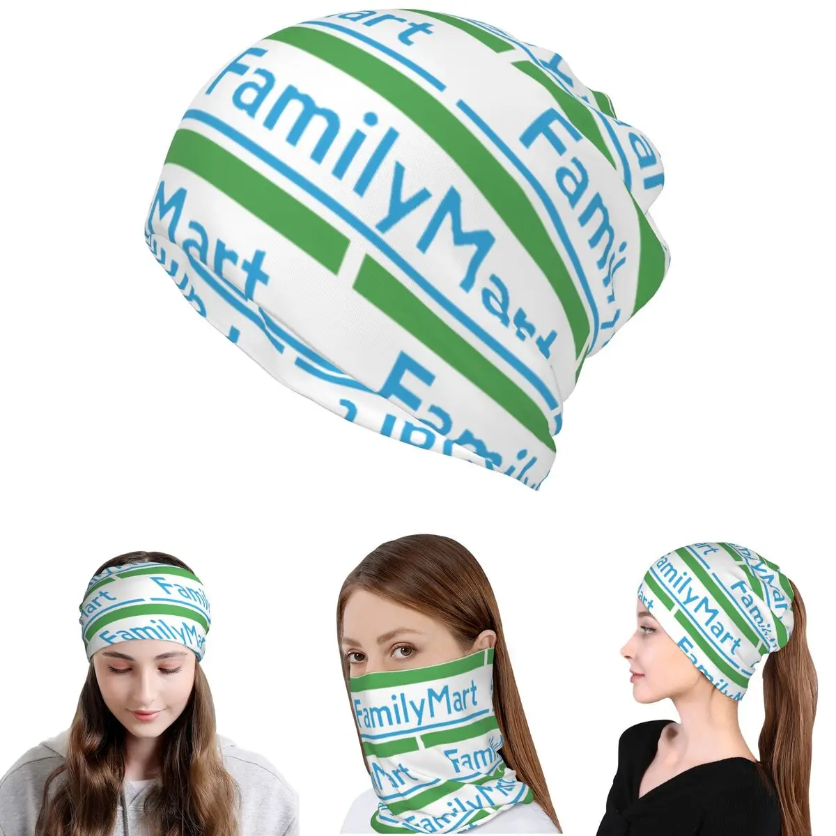 

Family Mart Logo Japan (Konbini) Bandana Neck Cover Face Scarf Multi-use Headband Beanies Hat Unisex Adult All Season