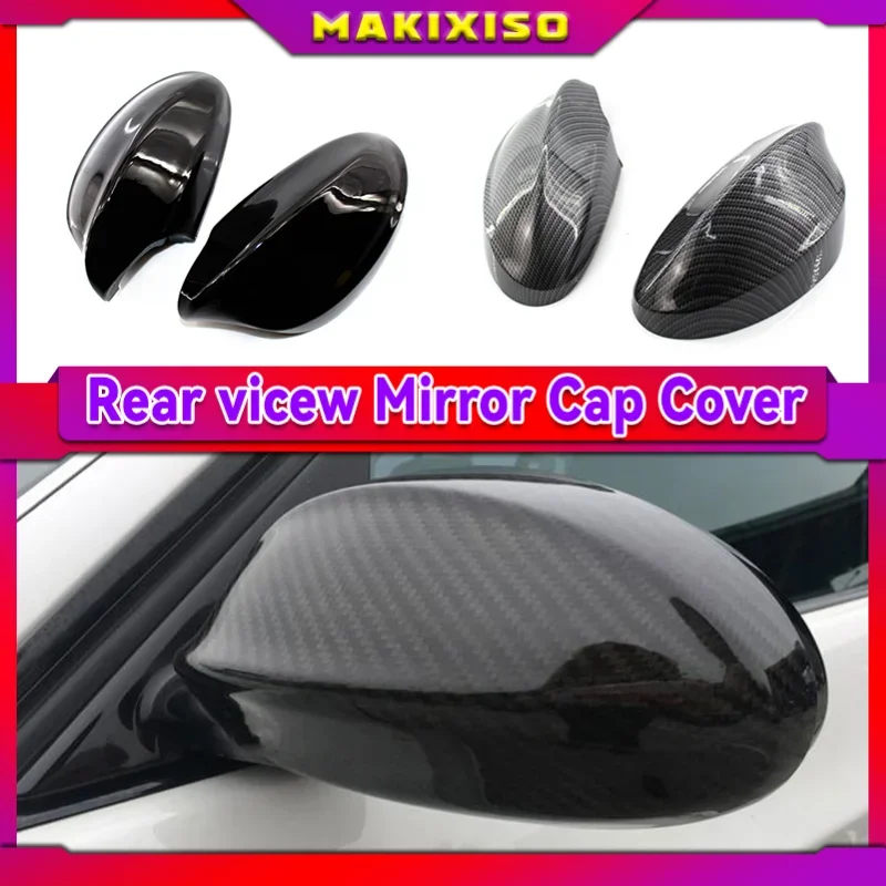 

1 Pair Rear View Mirror Cover Caps for BMW E90 E91 325I 328I 330I Sedan 2005-2008 Gloss Black Side Mirror Covers