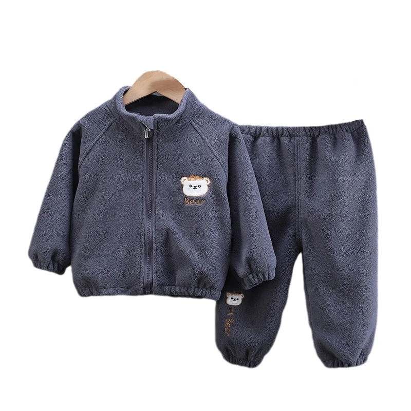 New Autumn Winter Baby Boys Clothes Suit Children Girls Thicken Warm Jacket Pants 2Pcs/Sets Toddler Casual Costume Kids Outfits