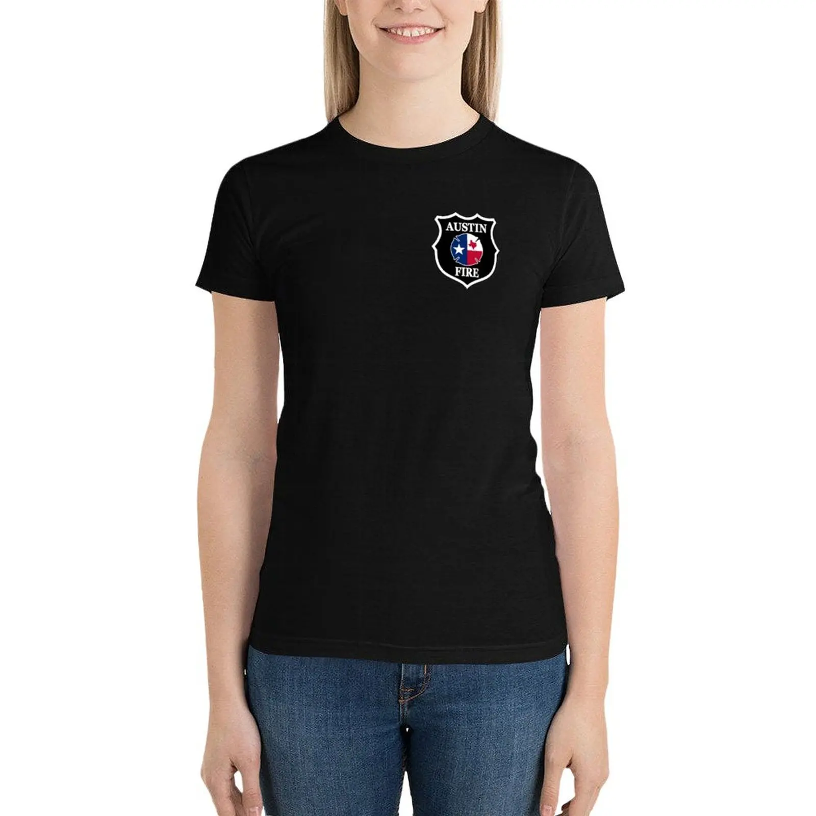 Austin Fire Logo 9-1-1:Lone Star T-Shirt Female clothing Short sleeve tee summer clothes summer tops graphic t-shirts for Women