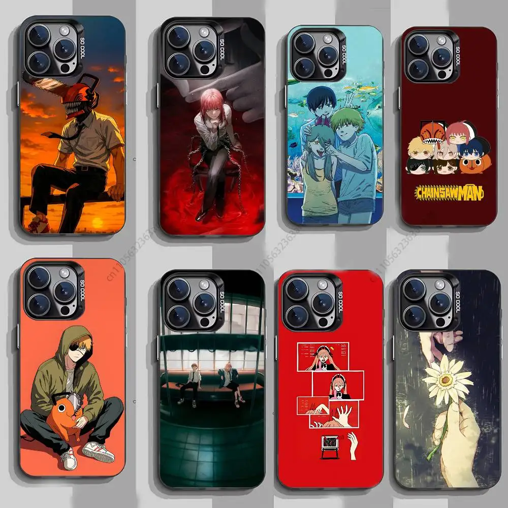 

Anime C-Chainsaw Man phone Case for iPhone 17 11 12 Pro Max Plus Mini Air SE 16e 14 15 16 13 Soft Shell