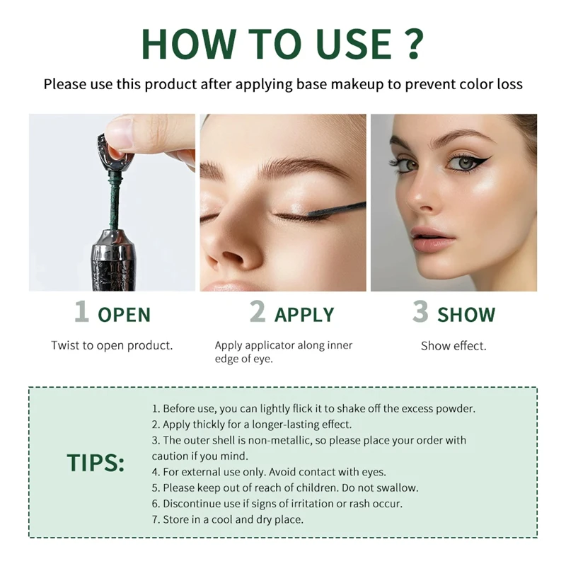 อายไลเนอร์แบบแท่ง 5 สี ยี่ห้อ Etro ชนิดผงแร่ธาตุ กันน้ำ ติดทนนาน สีดำ ไม่เลอะเทอะ