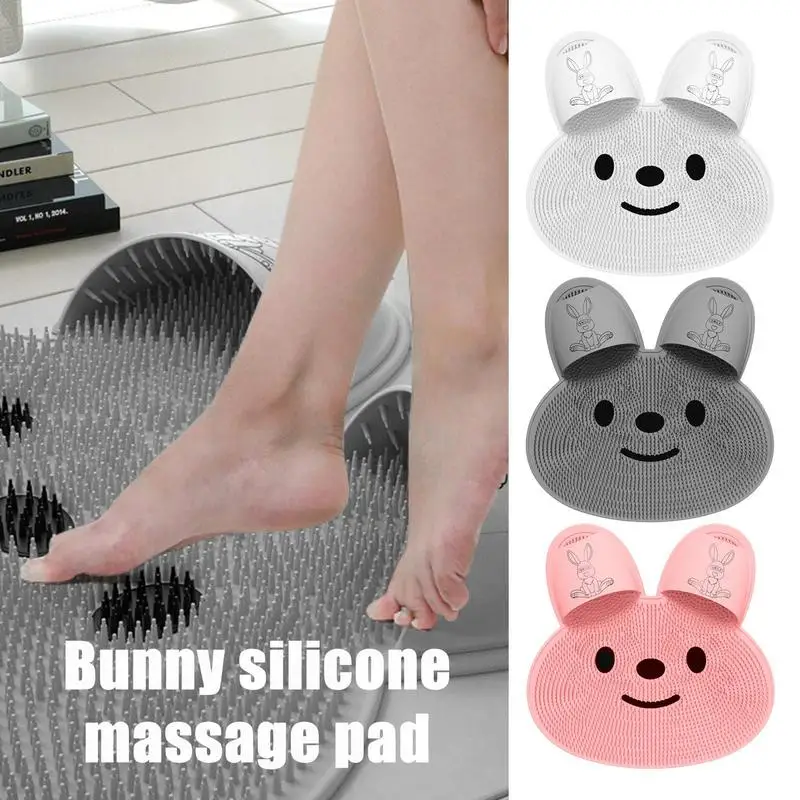 

Exfoliating Shower Massage Scraper Bathroom Non slip Bath Mat Back Massage Brush Silicone Foot Scrubber Body Cleaning Tools