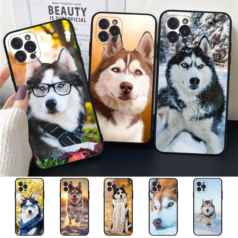 Husky animal Mousepad For iPhone 15 14 11 12 13 Mini Pro XS Max Cover 6 7 8 Plus X XR SE 2020 Funda Shell