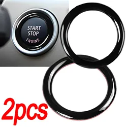 1/2pcs Car Engine One Start Stop Push Button Ignition Key Circle Sticker Trim Decal for BMW 3 Series E90 E92 E93 320i Z4 E89
