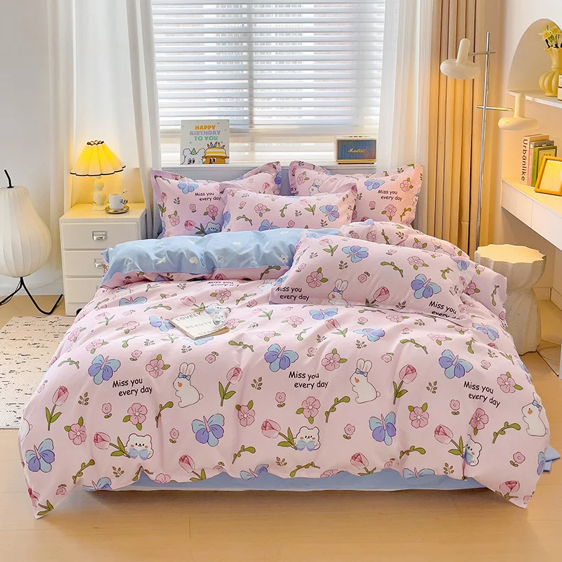 

4-piece bedding set comforter set Soft and comfortable for be suited to four seasons Suitable for the room dormitory