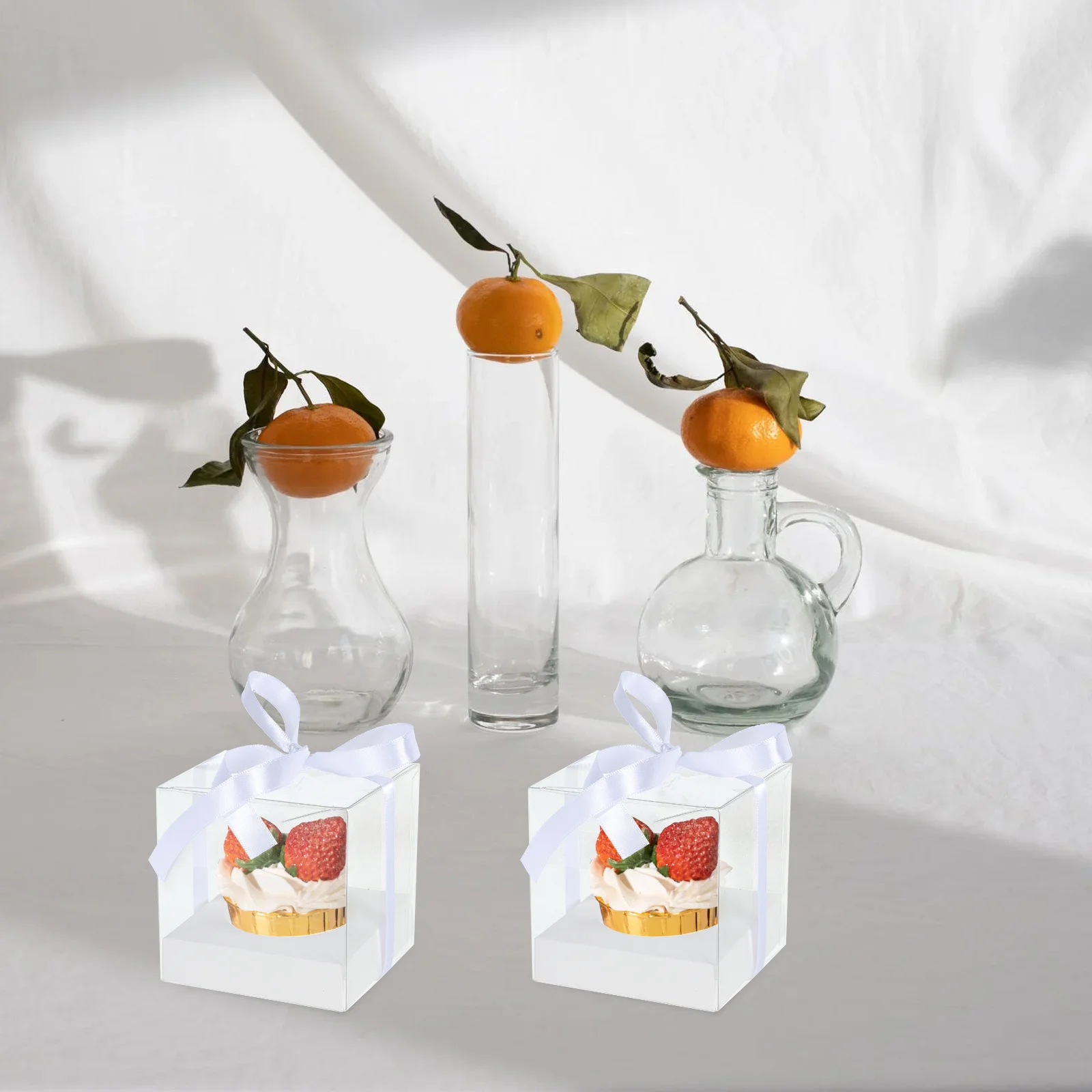 

30 Pcs Cake Box Baked Goods Boxes Disposable Clear Small Reusable Plastic The Pet Containers