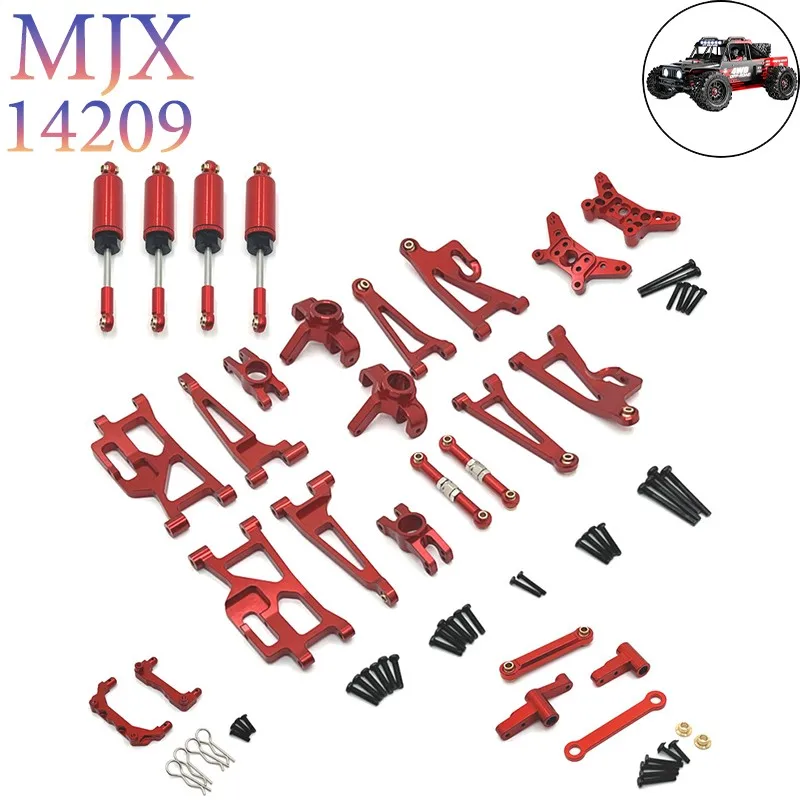 MJX 14209 14210 H14BM Upgrade Accessories Aluminum Alloy Suspension Arm Wheel Seat Steering Cup Shock Tower HyperGo Metal Parts