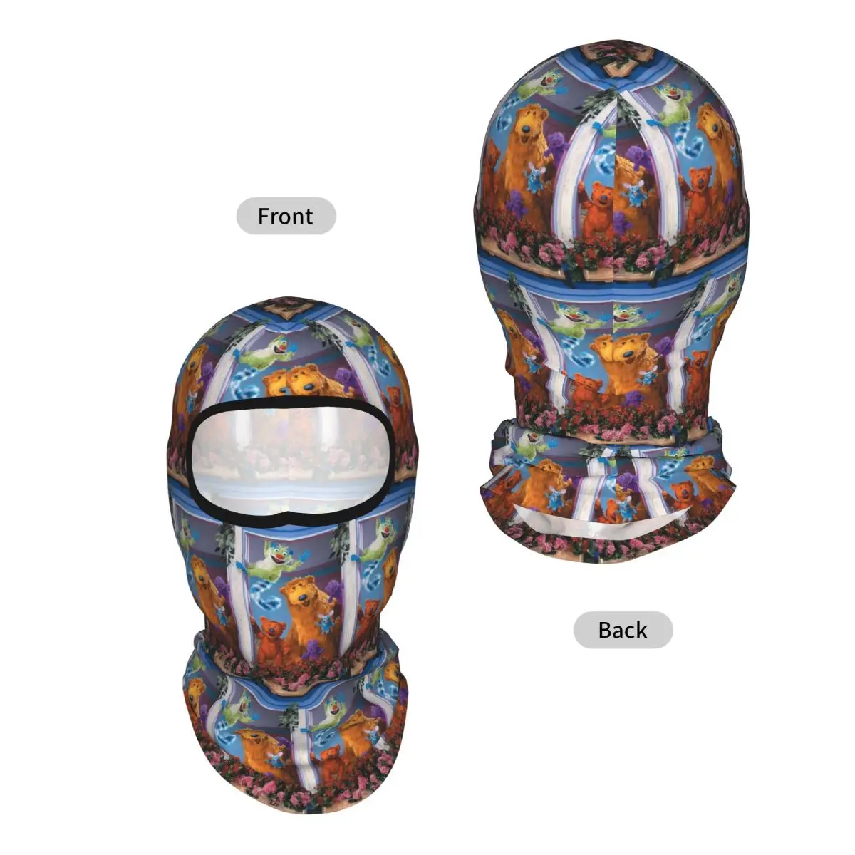 Bear In The Big Blue House Breathable Thin Balaclava Full Face Mask Sun Protection Neck Gaiter For Motorcycle Cycling