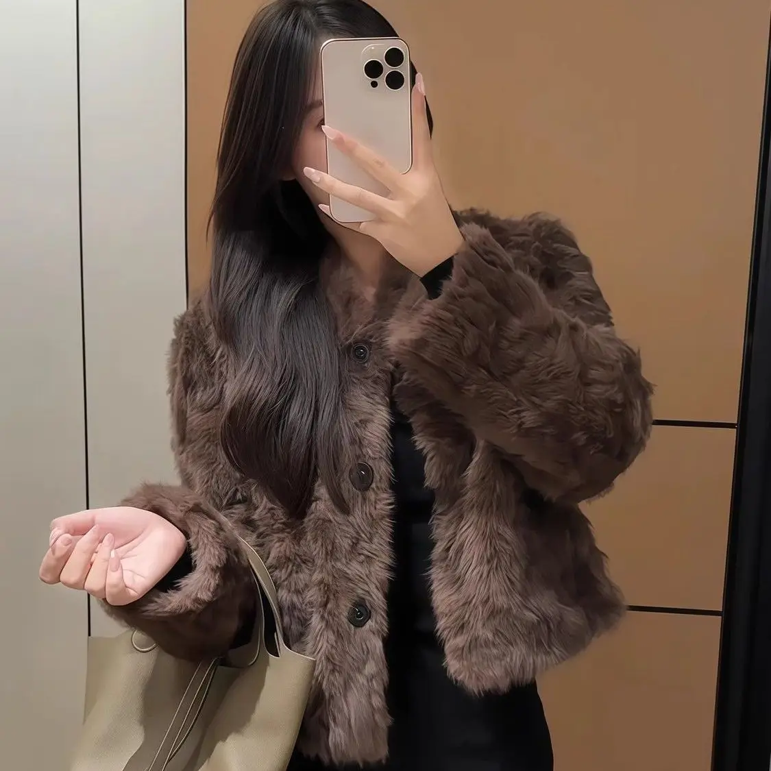 Manteau Long en fausse fourrure avec capuche pour femmes, Transformation régulière, tenues de vacances, boléro, décoration, col rabattu, tendre OL