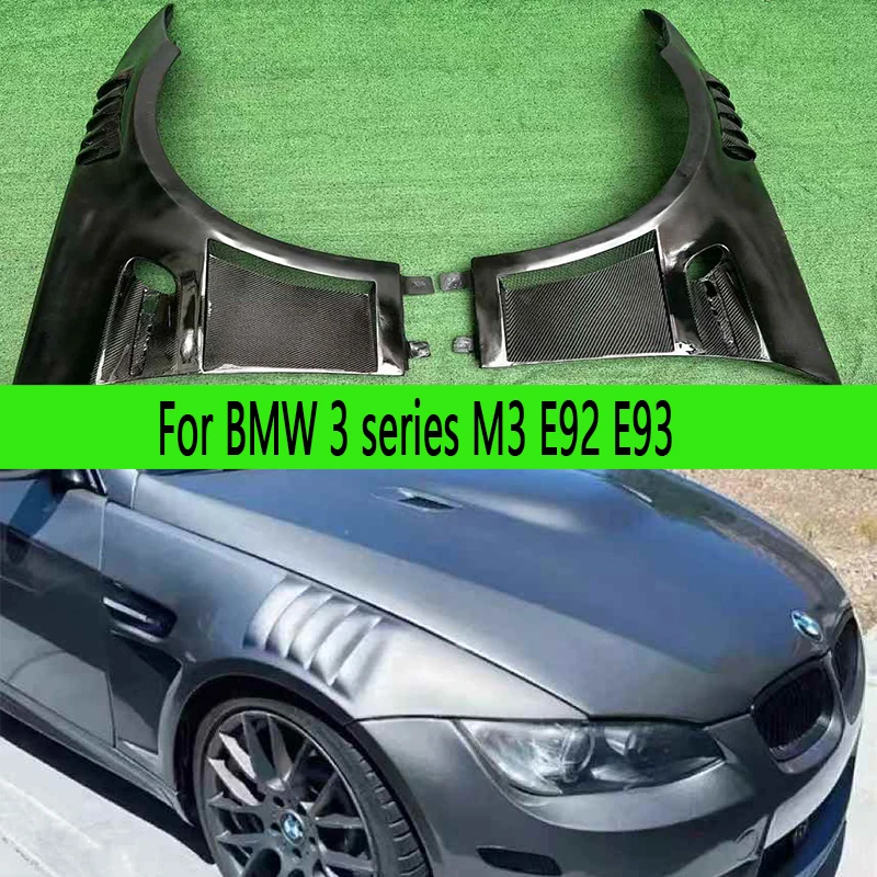 

For BMW M3 E92 E93 05-11 Carbon Fiber Fender Bumper Retrofit the Carbon fiber replacement Openings leaf plate