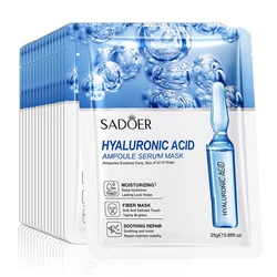 10pcs SAODER Hyaluronic Acid Facial Masks Face skincare Firming Hydrating Moisturizing Face Mask Facial Skin Care Products